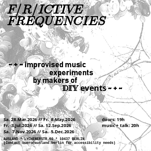 poster for Frictive Frequencies 2026